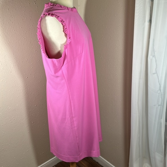 J. Crew Ruffleneck Suiting Bubblegum Pink Dress Women’s size 16 NEW - Picture 13 of 16